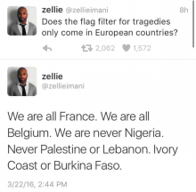 フランス　テロ　投稿　ナイジェリアは無視